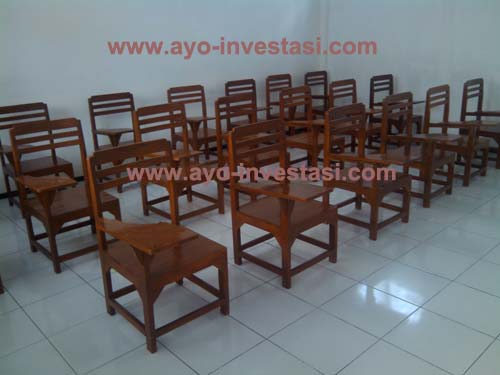 kursi kuliah kayu jati